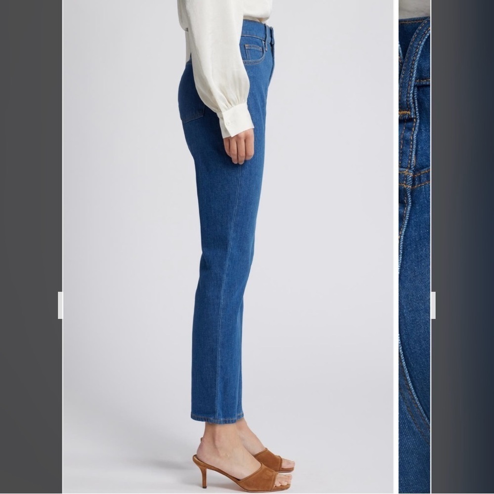 Veronica Beard Alenah Slim Straight Leg Jeans in Cornflower Size 27 - Picture 3 of 12